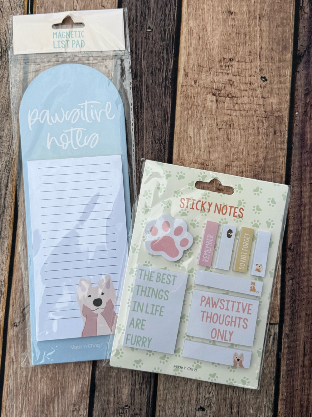 Pet Lover Magnetic Notepad & Sticky Notes Set